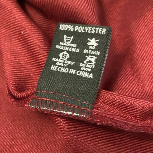 Dixxon Bordeaux Flannel Women’s Size Small Pearl Snap Barncore Biker punk fall - Picture 10 of 10